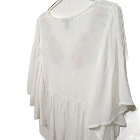 Forever 21 Floral Embroidered Peasant Top - Size Small - Picture 15 of 16